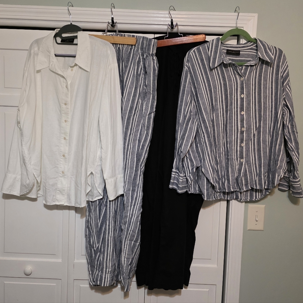 Lane Bryant Lot of 2 Outfits - Linen - Tops 18/20, Pants 20L